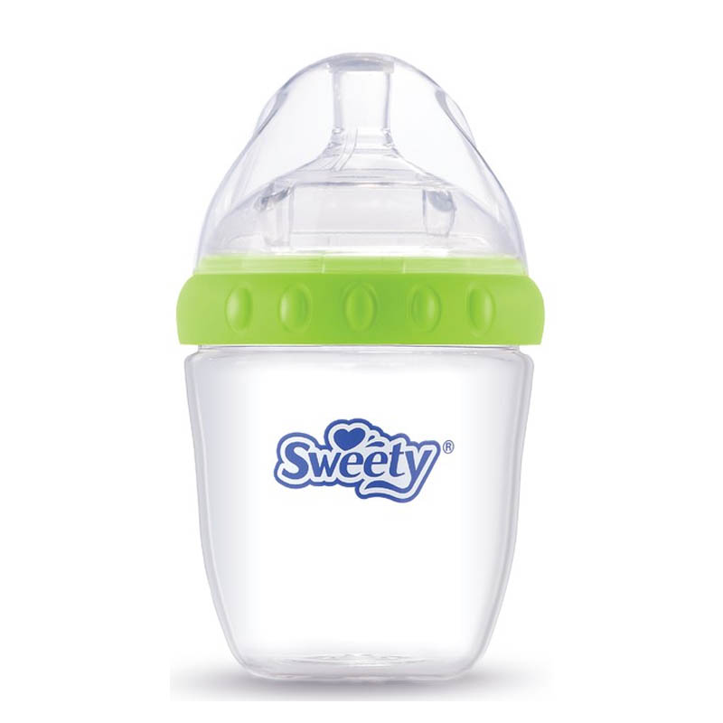 Sweety Baby Bottle Extra Wide Neck Green 180ml | Gogobli