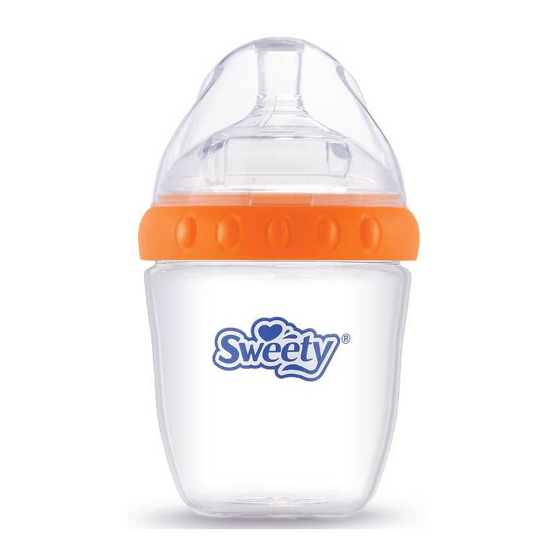 Sweety Baby Bottle Extra Wide Neck Orange 180ml | Gogobli