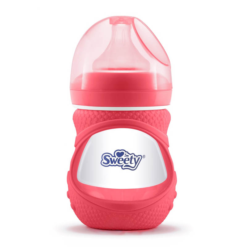 Sweety Baby Glass Bottle Pink 150ml | Gogobli