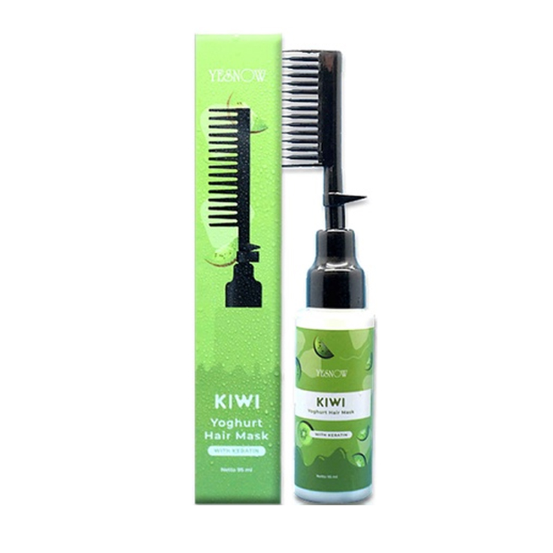 Yesnow Hair Mask Kiwi Botol Sisir 100gr | Gogobli