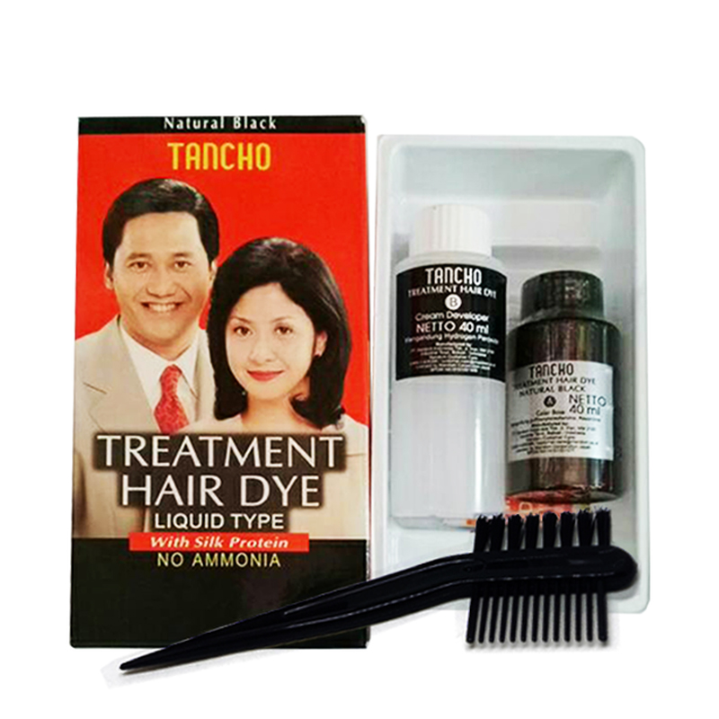 Tancho Pomade Treatment Hair Dye Natural Black 80ml | Gogobli.com