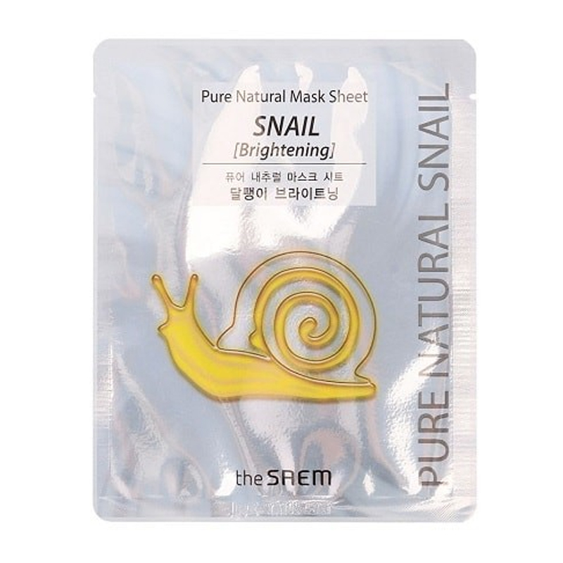 The Saem Pure Natural Mask Sheet Snail Brightening 20ml The Saem Pure Natural Mask Sheet Snail Brightening 20ml