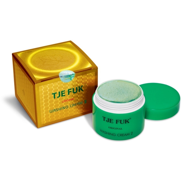 Tje Fuk Washing Cream With Moisturizer Hijau 150gr (Pot) | Gogobli