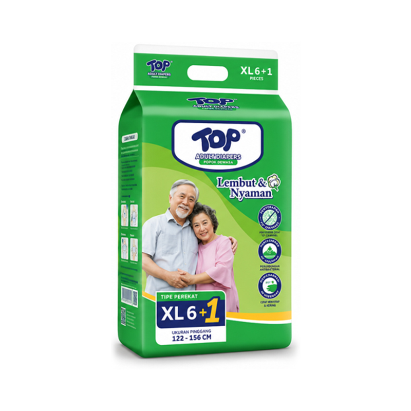 Top Adult Diapers Size XL (6+1 Pcs) | Gogobli
