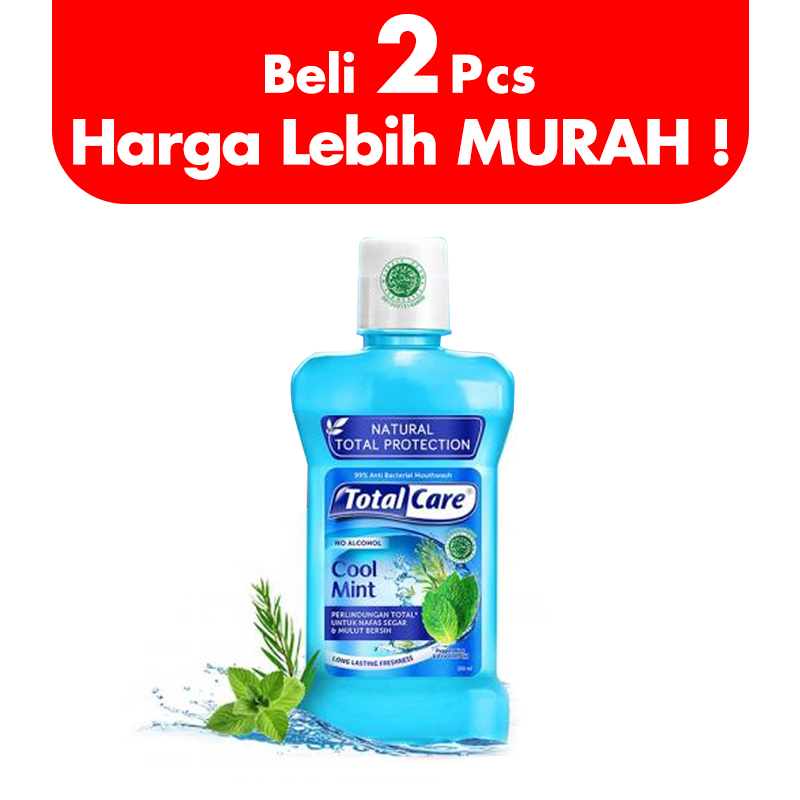 Total Care Mouthwash Cool Mint 250ml (BELI 2pcs LEBIH MURAH) | Gogobli