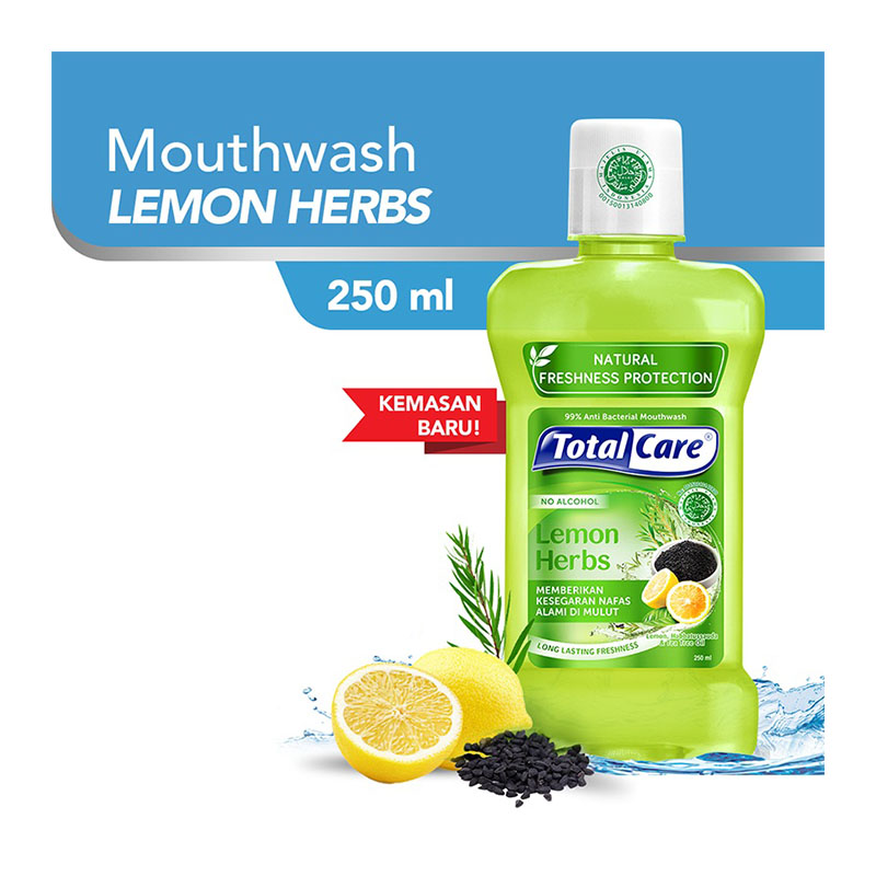Total Care Mouthwash Lemon Herbs Protection 250ml | Gogobli