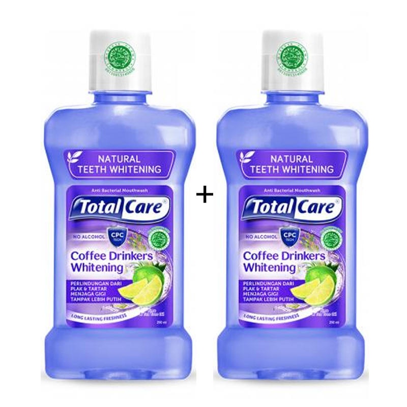 Total Care Mouthwash Coffee Drinkers Whitening 250ml (BELI 1pc GRATIS 1pc) | Gogobli