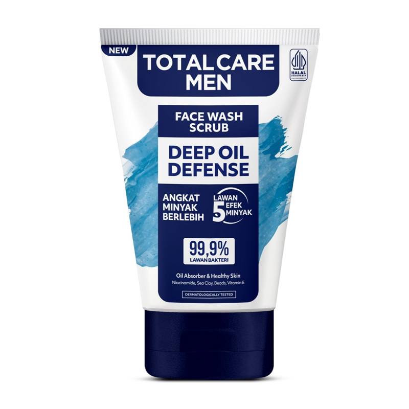 Total Care Men Face Wash Scrub Deep Oil Defense 100ml | Gogobli