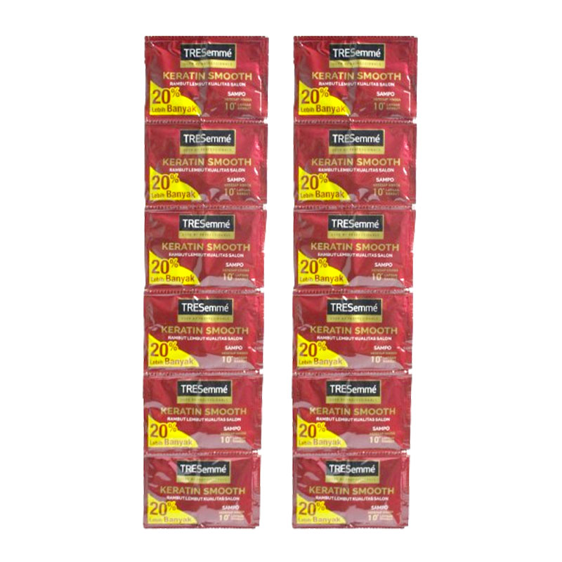 Tresemme Shampoo Sachet Keratin Smooth 10ml (Renceng Isi 12pcs) | Gogobli
