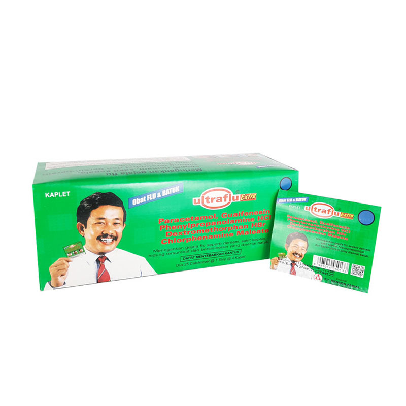 Ultraflu Extra Box (25 Catch Cover @ 4 Kaplet) | Gogobli