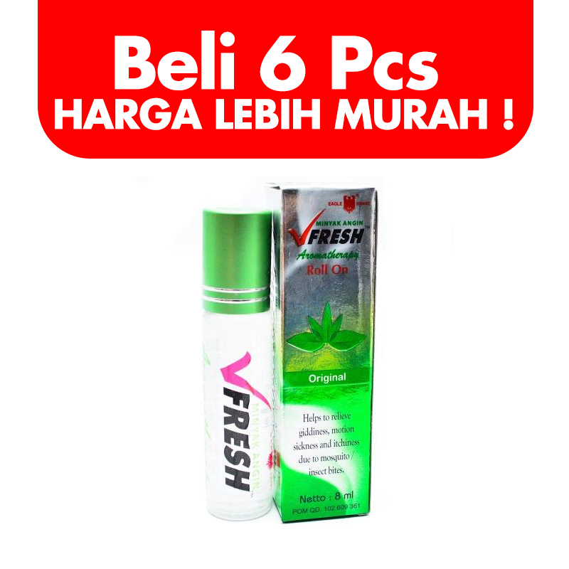 V Fresh Minyak Angin Original 8ml (BELI 6pcs LEBIH MURAH) | Gogobli