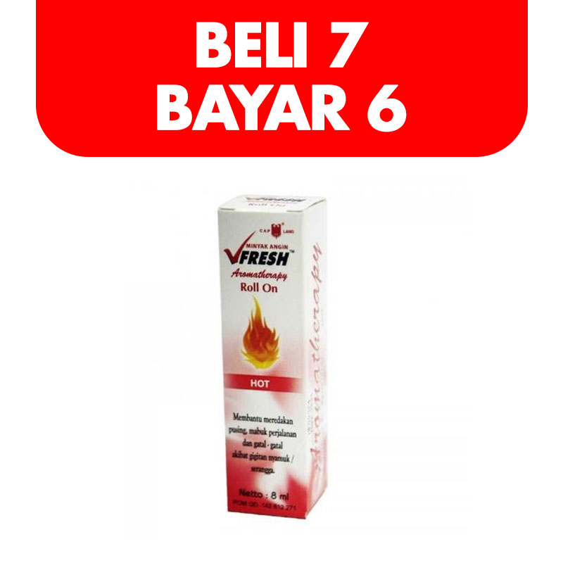 V Fresh Minyak Angin Hot 8ml (Beli 7 Bayar 6) | Gogobli