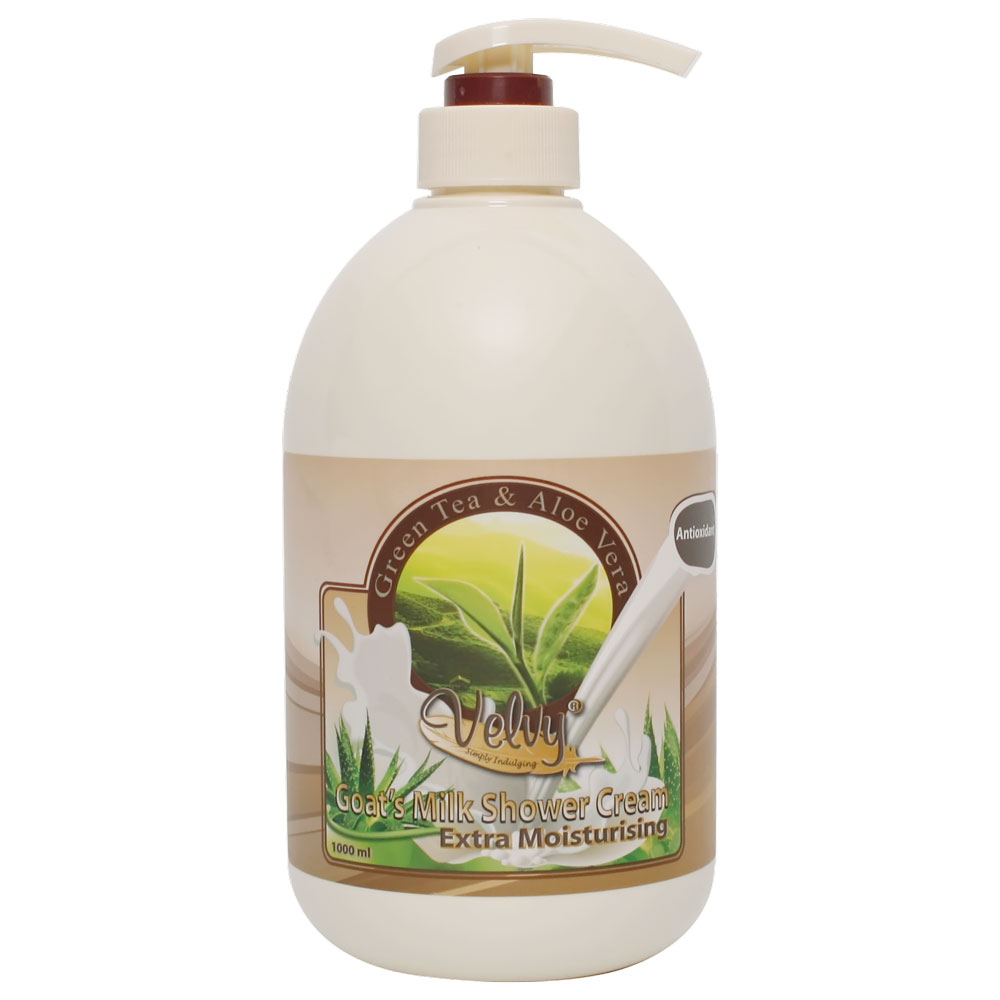 Velvy Goats Milk S/C Extra Moist Green Tea And Aloe Vera 1000ml | Gogobli