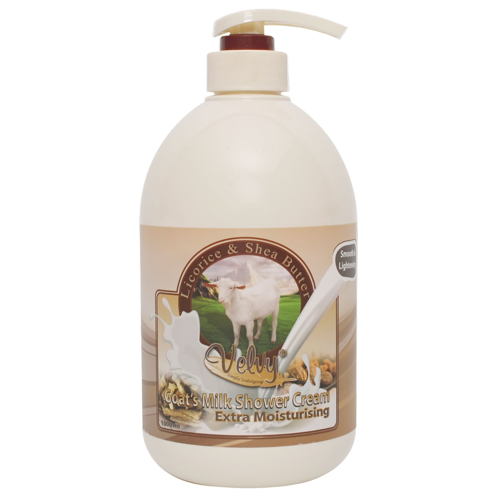 Velvy Goats Milk S/C Extra Moist Lirorice And Shea Butter 1000ml | Gogobli
