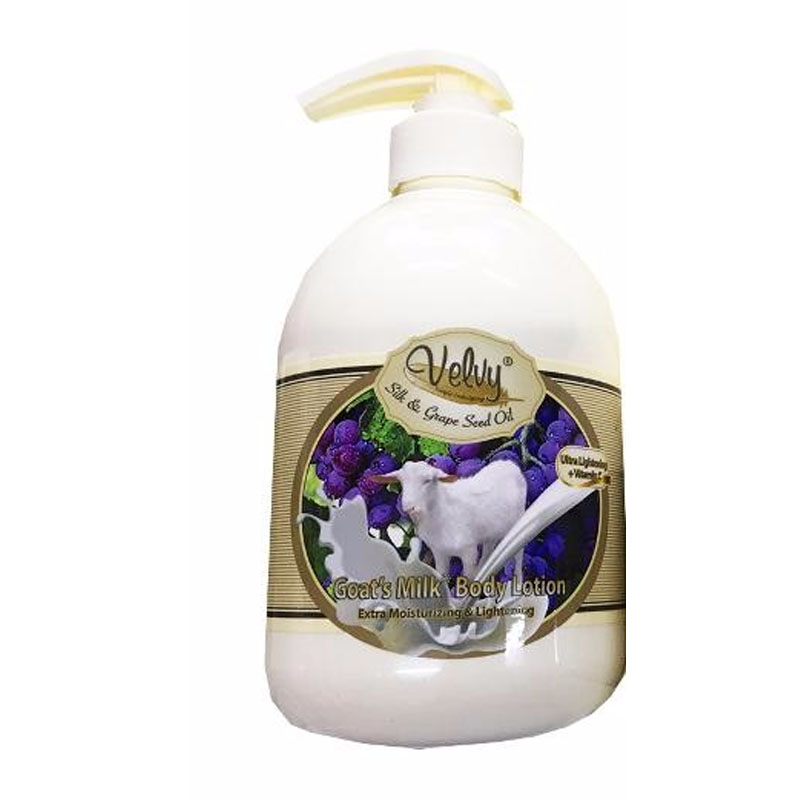 Velvy Goats Milk Body Lotion Extra Moist Silk And Grape Seed Oil 300ml | Gogobli
