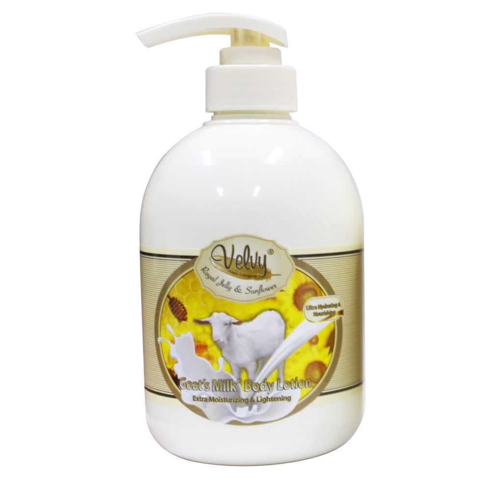 Velvy Goats Milk Body Lotion Extra Moist Royal Jelly And Sunflower 600ml | Gogobli