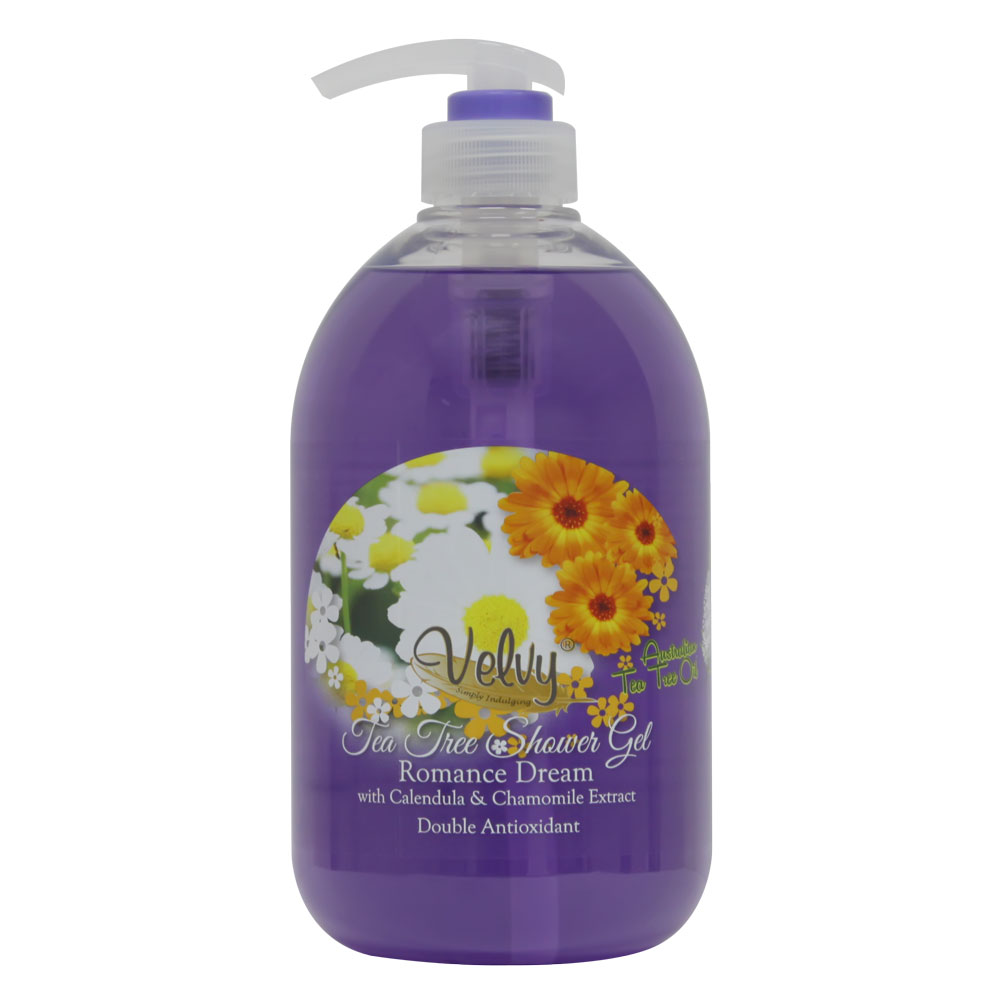 Velvy Tea Tree Shower Gel Romance Dream With Calendula And Chamomile Extract 1000ml | Gogobli
