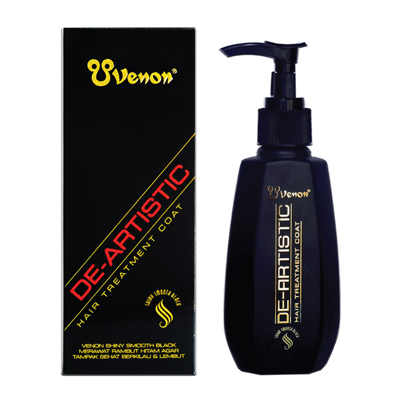 Venon Hair Treatment Coat Shiny Smooth Black (Hitam) 160ml | Gogobli
