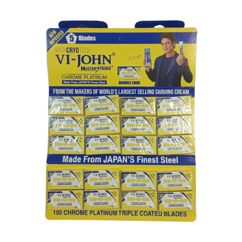 VI-JOHN Super Stainless Double Edge Blades (20 Pack @ 5pcs) | Gogobli