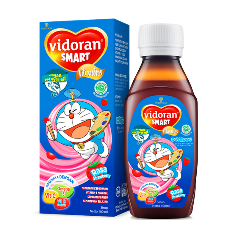 Vidoran Smart Vitamins Syrup Strawberry 100ml (ED: Jun 24) | Gogobli