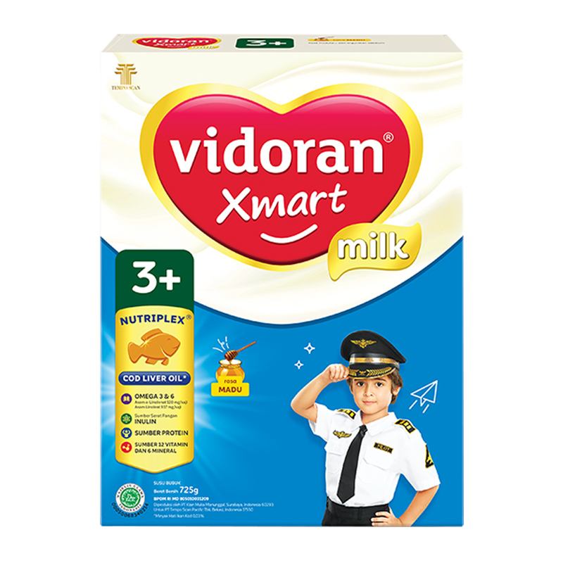 Vidoran Xmart 3plus Nutriplex Madu 725gr | Gogobli