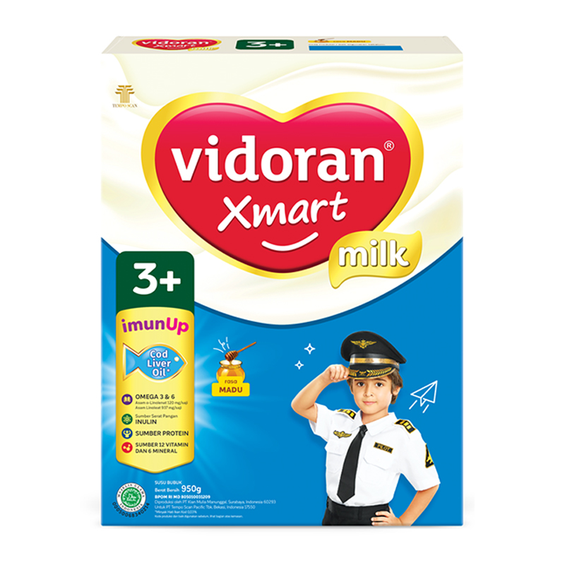 Vidoran Xmart 3plus Nutriplex Madu 950gr | Gogobli