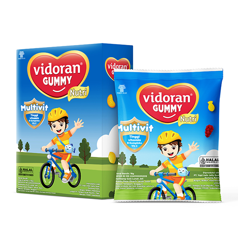 Vidoran Gummy Multivitamin 54gr (3 Sachet @ 18gr) | Gogobli
