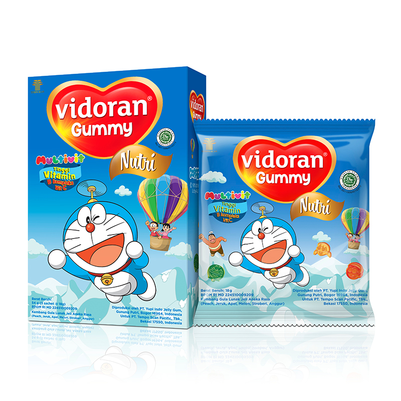 Vidoran Gummy Multivitamin 54gr (3 Sachet @ 18gr) (ED: Mar 24) | Gogobli