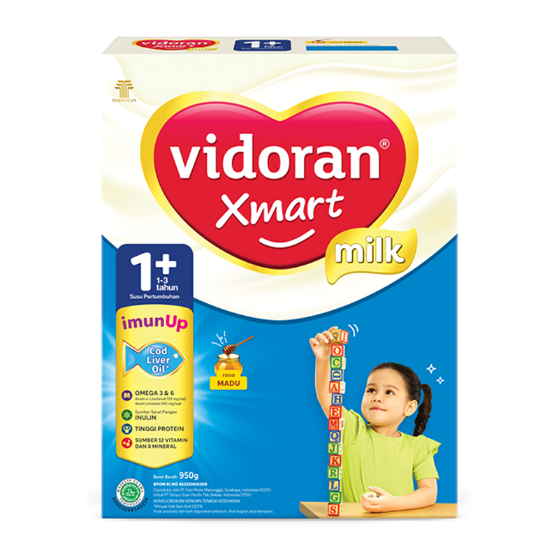 Vidoran Xmart 1plus Nutriplex Madu 950gr | Gogobli