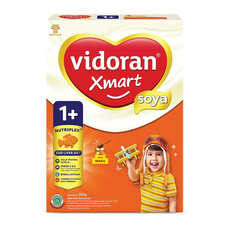 Vidoran Xmart Soya 1plus Nutriplex Madu 350gr | Gogobli