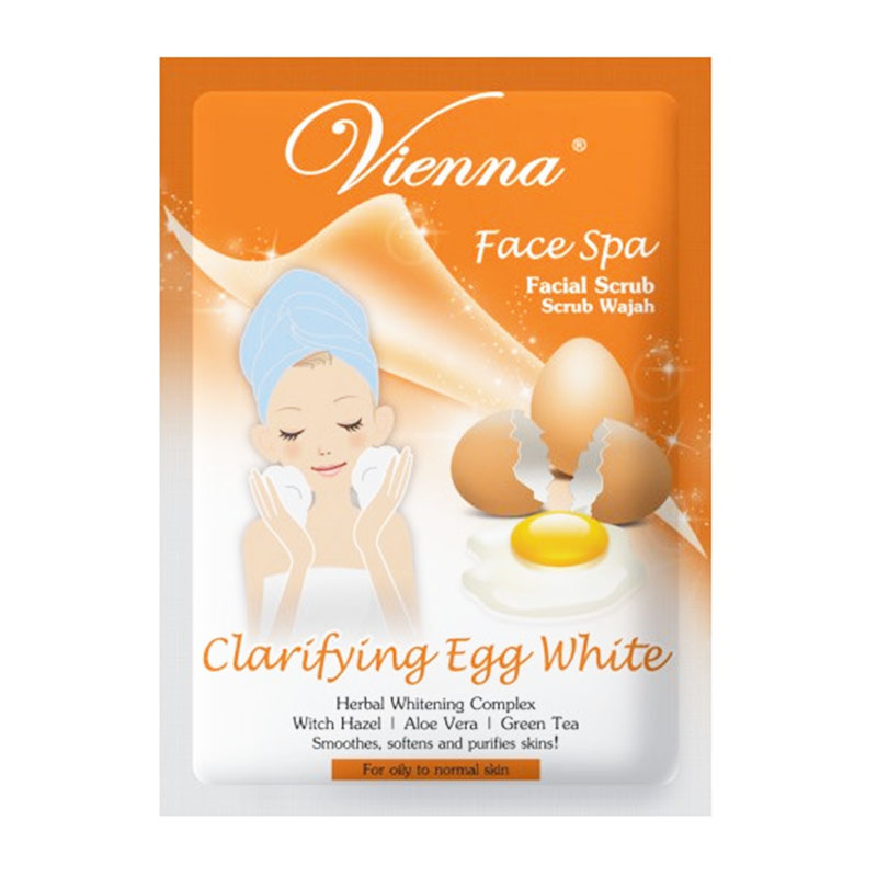 Vienna Facial Scrub Clarifying Egg White 12s | Gogobli