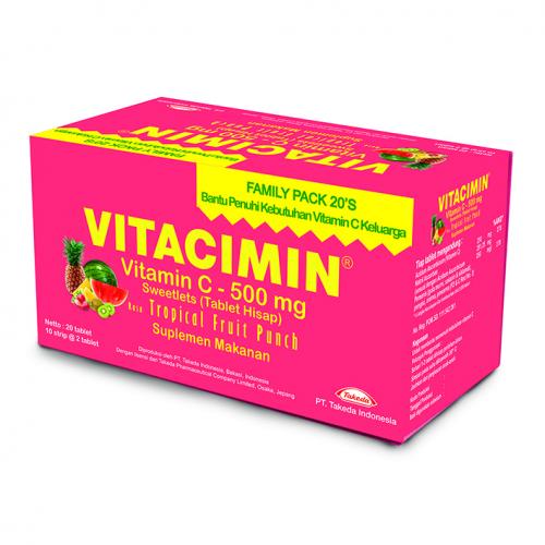 Vitacimin Sweetlets Tropical Fruit Punch 20 Tab (ED: Des 22) | Gogobli
