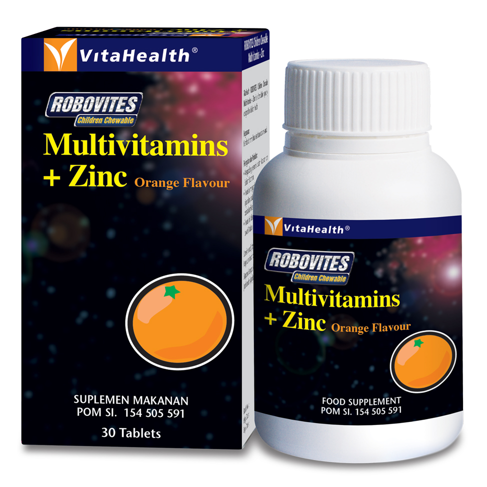 VitaHealth Robovites Multivitamin Plus Zinc 30 Tab Hisap | Gogobli