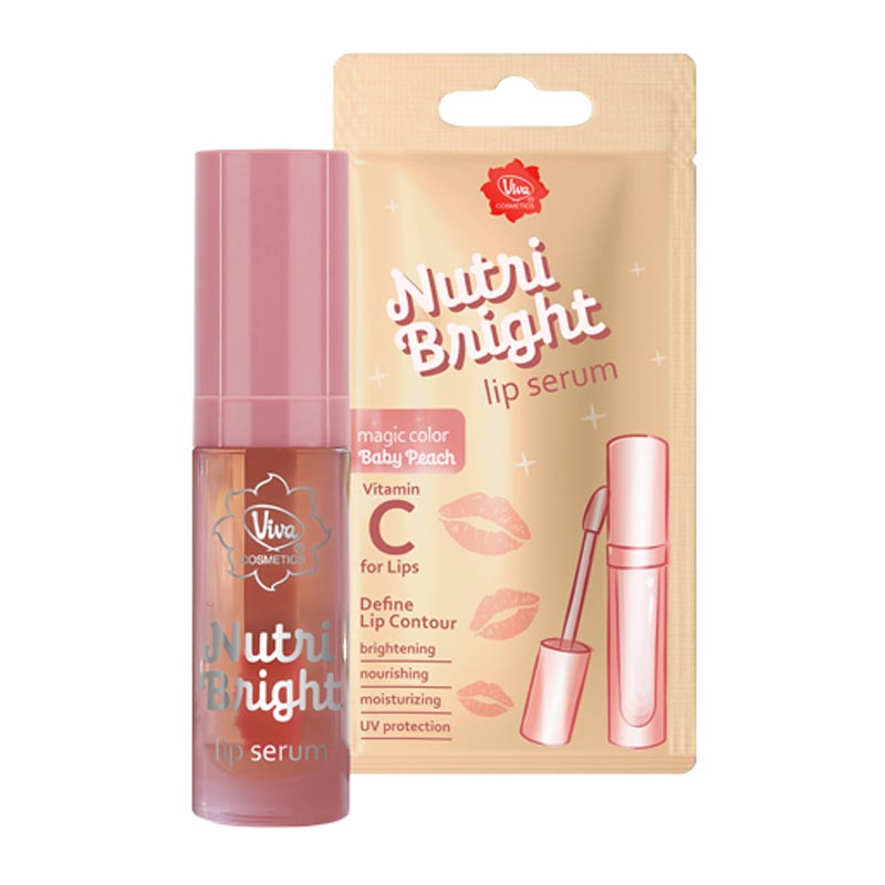 Viva Cosmetics Nutri Bright Lip Serum Baby Peach 2.5gr | Gogobli