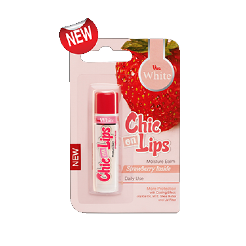 Viva Cosmetics Moisture Balm Chic on Lips - Strawberry Inside | gogobli