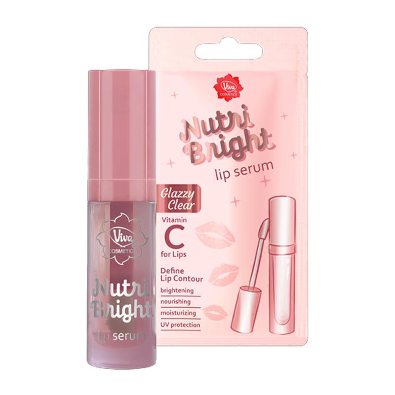 Viva Cosmetics Nutri Bright Lip Serum Glazzy Clear 2.5gr | Gogobli