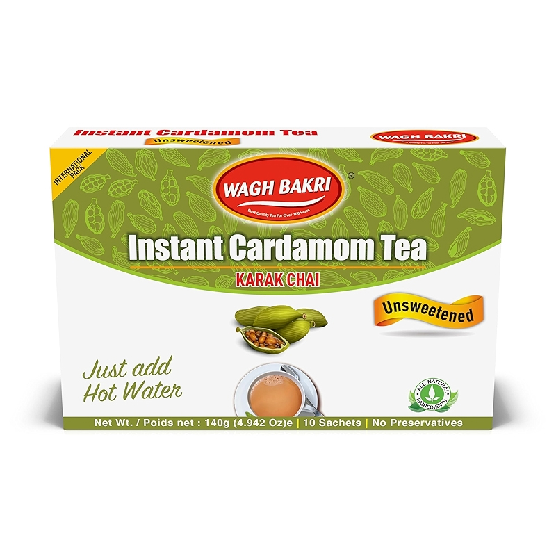 Wagh Bakri Instant Cardamom Tea Unsweetened 140gr | Gogobli