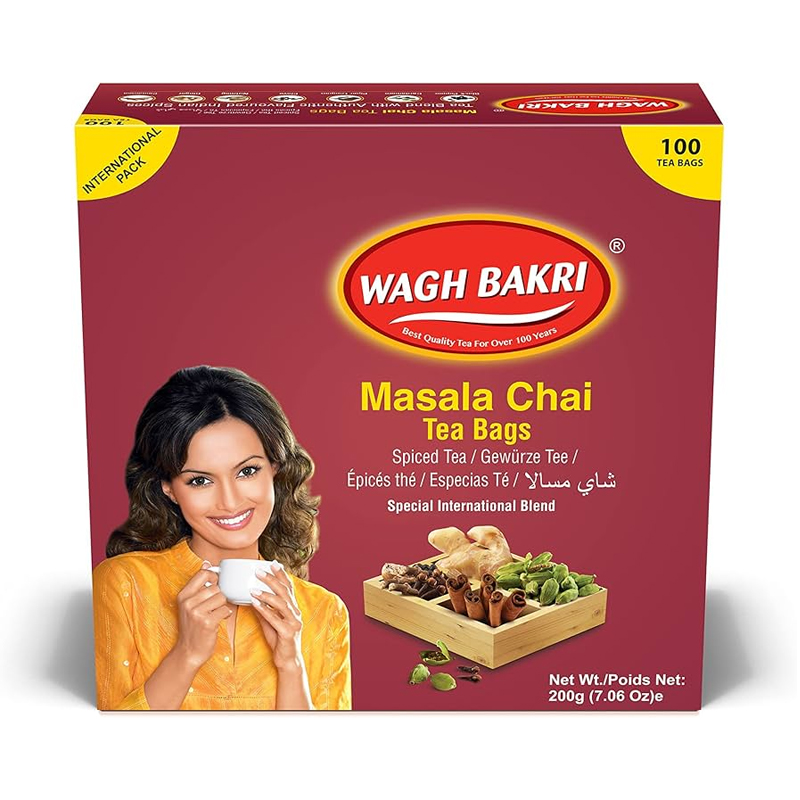 Wagh Bakri Instant Masala Chai Tea 200gr (100 Teabags) | Gogobli