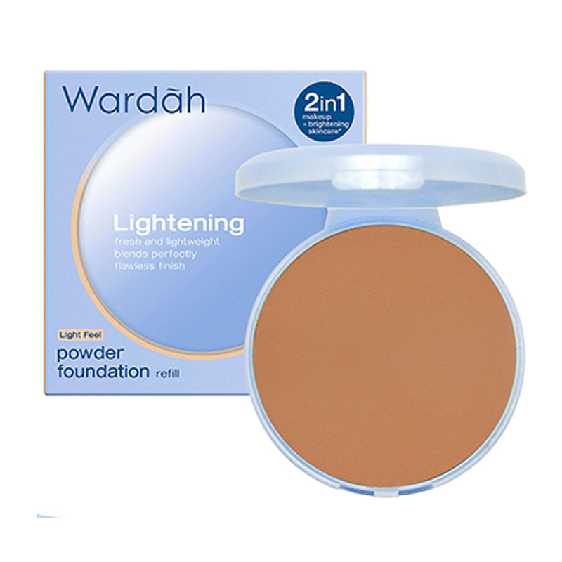 Wardah Refill Lightening Powder Foundation Light Feel 07 Almond 12gr | Gogobli