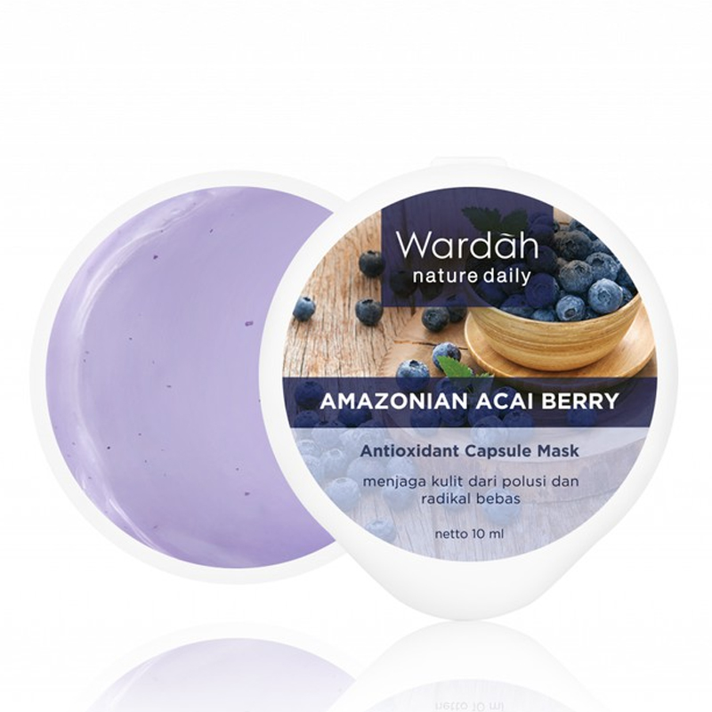 Wardah Nature Daily Amazonian Acai Berry Antioxidant Capsule Mask 10ml | Gogobli