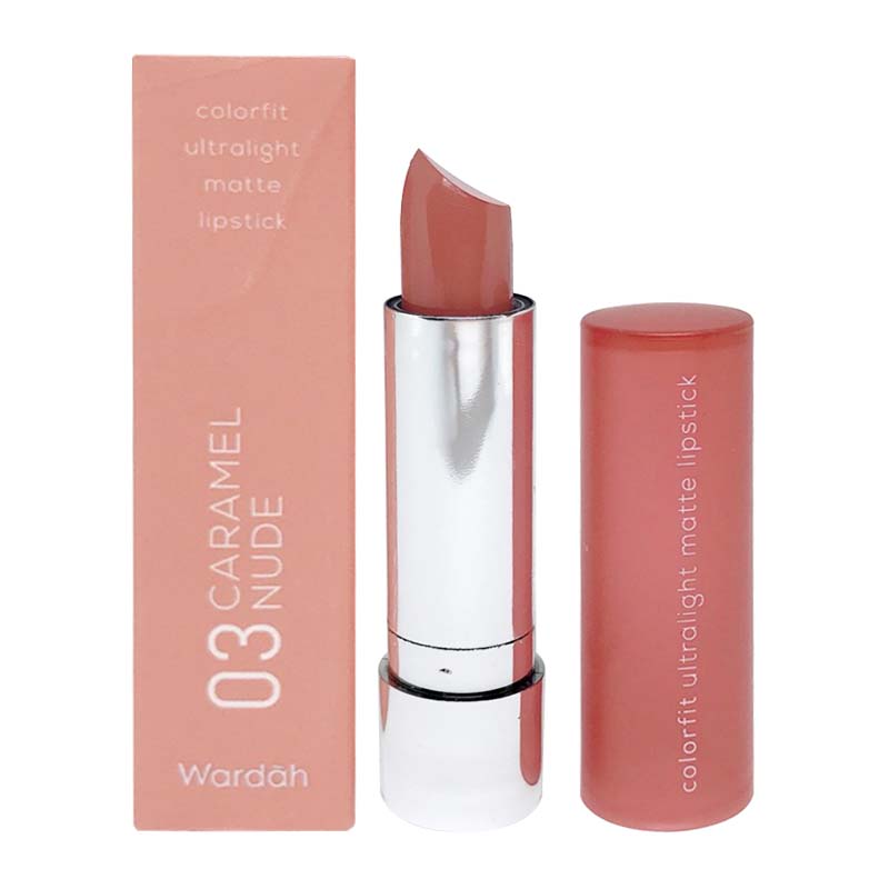 Wardah Colorfit Ultralight Matte Lipstick 03 Caramel Nude 3.6gr | Gogobli