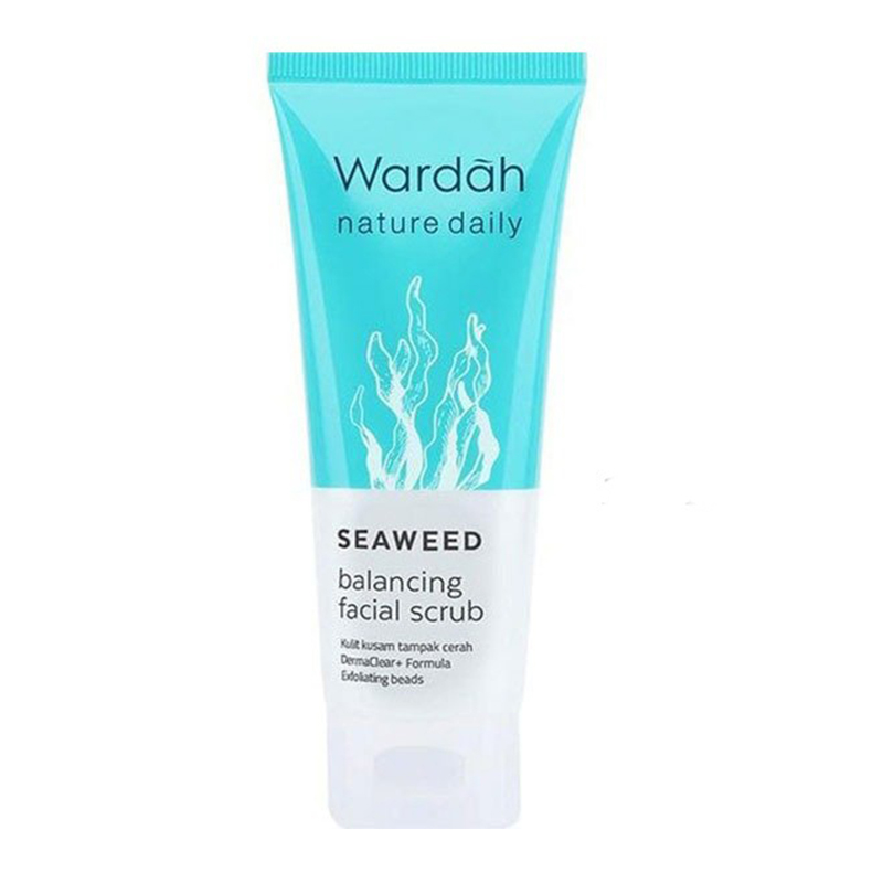 Wardah Nature Daily Seaweed Balancing Facial Scrub 60ml | Gogobli