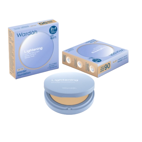 Wardah Lightening Powder Foundation Light Feel 06 Warm Beige (32W) 12gr | Gogobli
