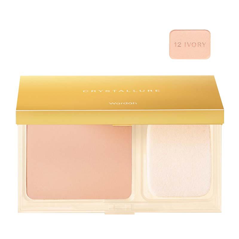 Wardah Crystallure Precious Luminizing Silk Powder Foundation 12 Ivory 12gr | Gogobli