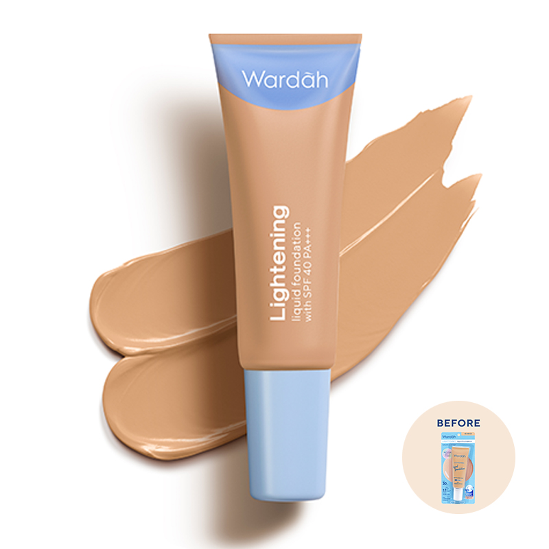 Wardah Lightening Liquid Foundation 06 Neutral Sand (42N) 6ml | Gogobli