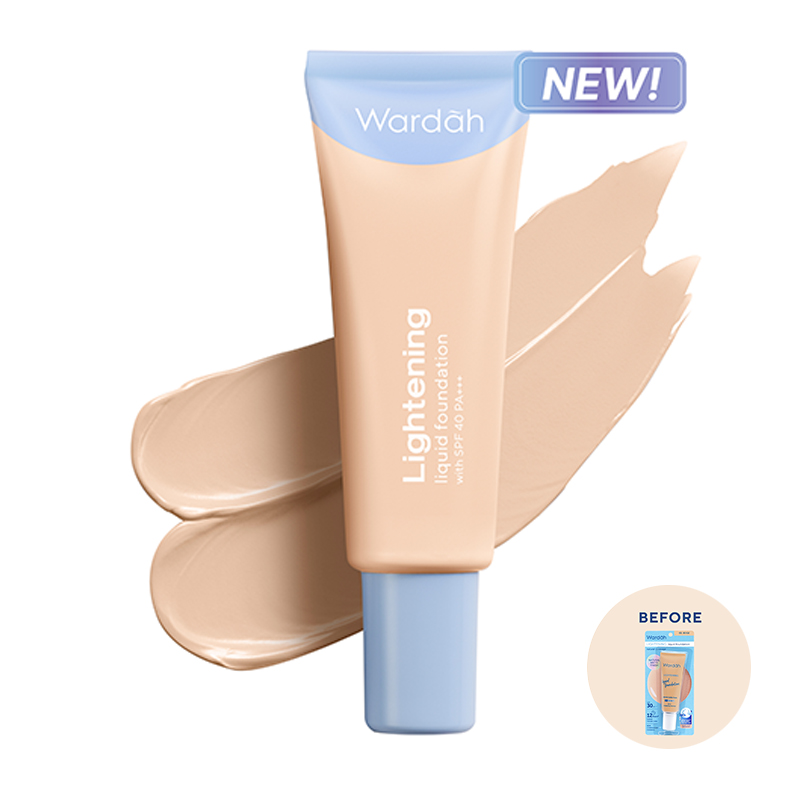 Wardah Lightening Liquid Foundation 01 Neutral Fair (12N) 25ml | Gogobli