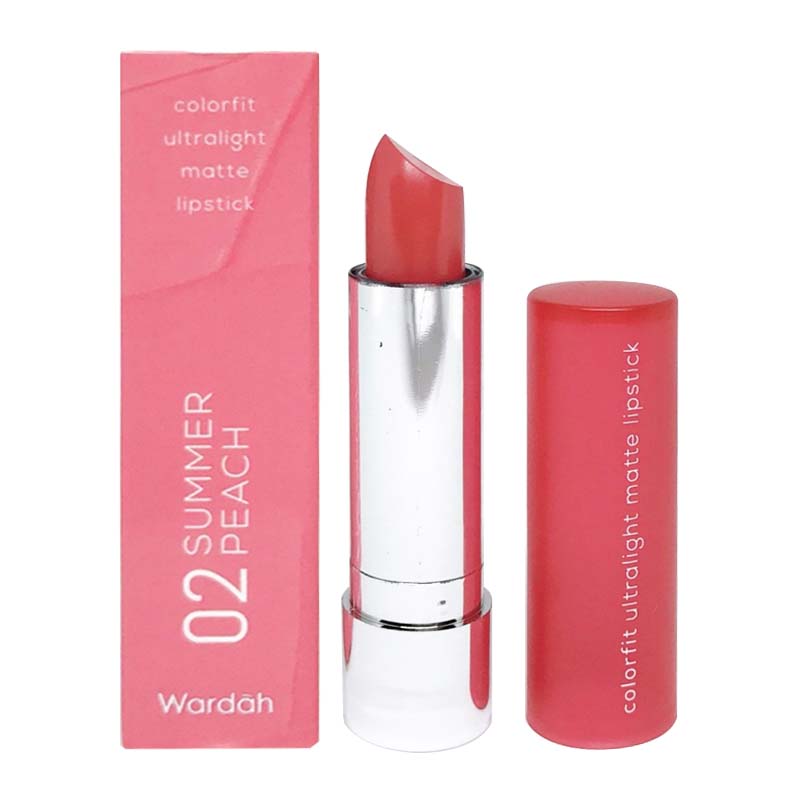 Wardah Colorfit Ultralight Matte Lipstick 02 Summer Peach 3.6gr | Gogobli