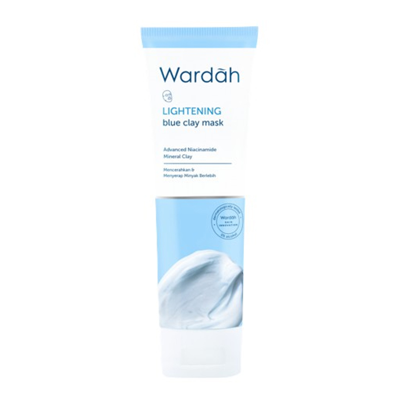 Wardah Lightening Blue Clay Mask 50gr | Gogobli
