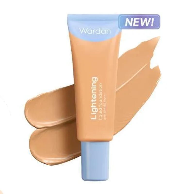 Wardah Lightening Liquid Foundation 03 Warm Beige (32W) 25ml | Gogobli