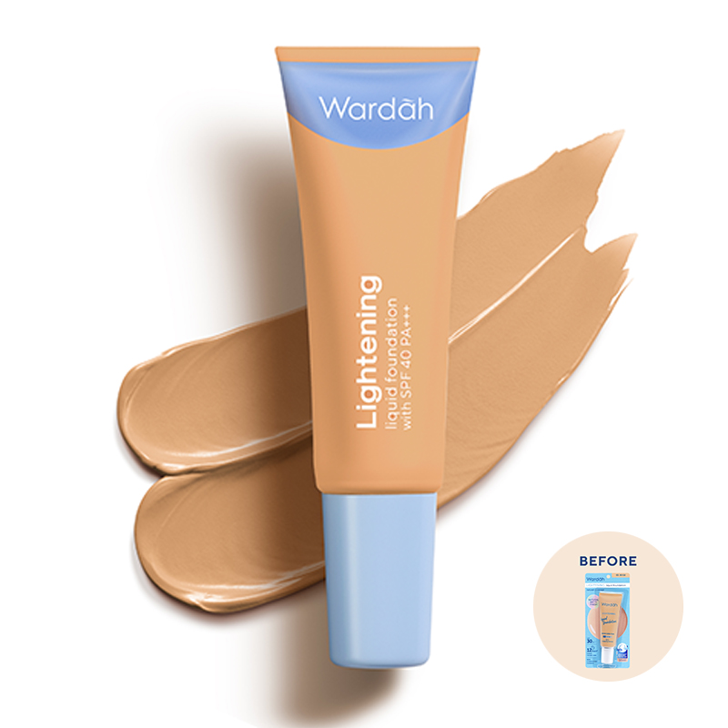 Wardah Lightening Liquid Foundation 04 Caramel (53W) 6ml | Gogobli